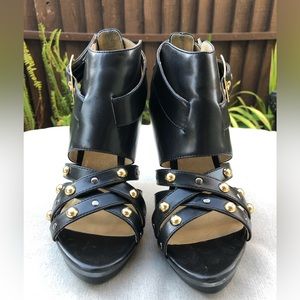 Michael Antonio Black Heeled Sandals